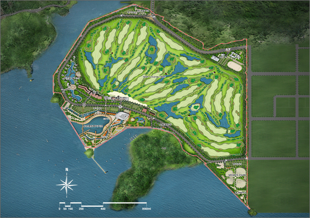 진해웅동지구 복합관광레저단지 개발사업 조감도